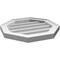 Ekena Millwork Octagonal Surface Mount PVC Gable Vent w/ 2"W x 1-1/2"P Brickmould Frame, 18"W x 18"H GVPOC18X1802SN - alternate 4